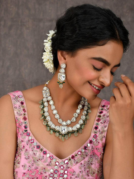 Ishhaara Double Centre Joint Polki Set