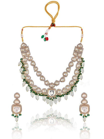Ishhaara Double Centre Joint Polki Set