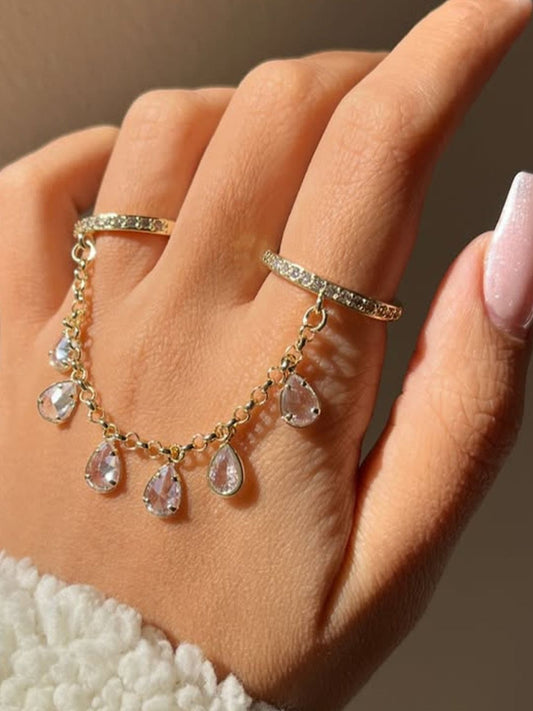 Ishhaara Double Finger Chain Ring