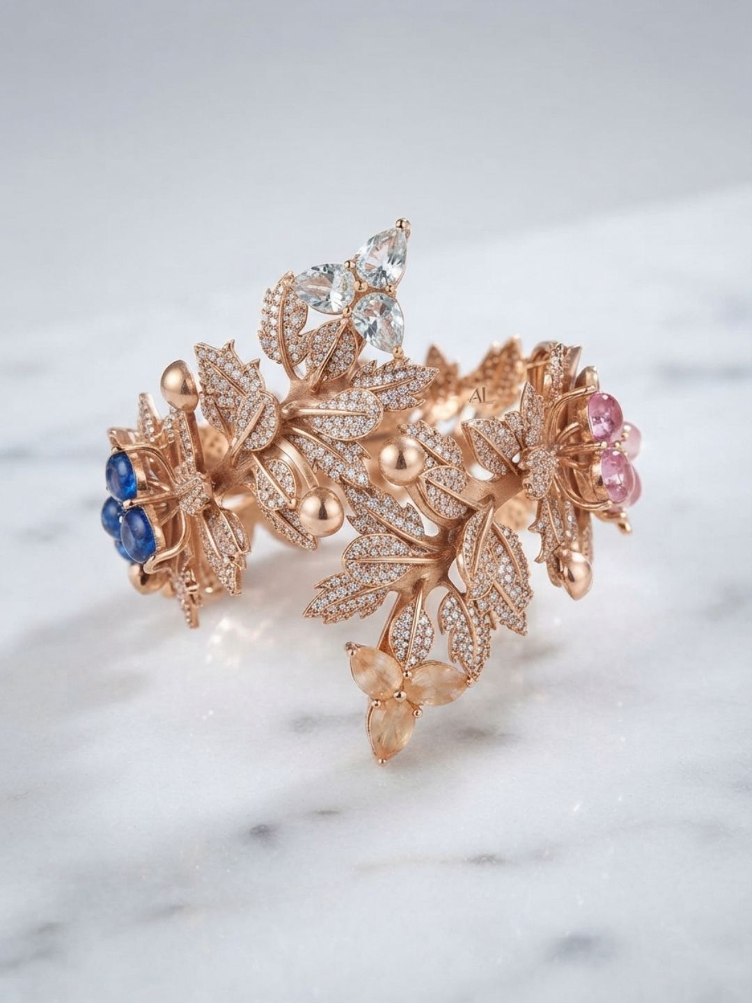 Ishhaara Drizella Beaded Diamond Pastel Kada