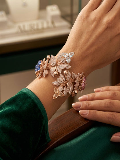 Ishhaara Drizella Beaded Diamond Pastel Kada