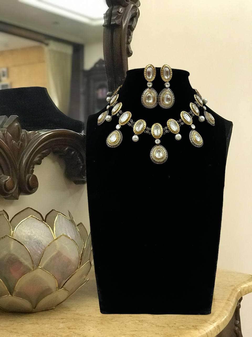 Ishhaara Drop Polki Victorian Necklace