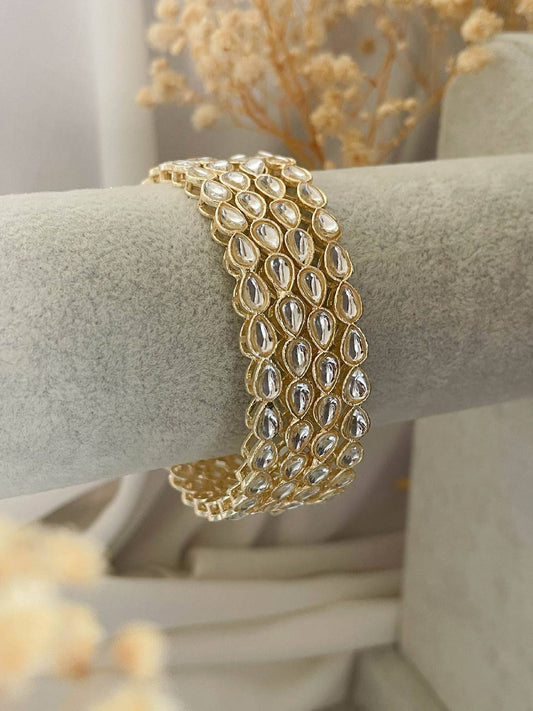 Ishhaara Drop Shaped Kundan Studded Bangles