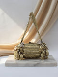 Ishhaara Drum Shaped Banjara Metal Clutch