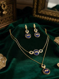 Ishhaara Green Dual Layered Pendant Necklace