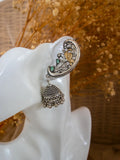 Ishhaara Dual Tone Bird Design Stone Ear Cuff