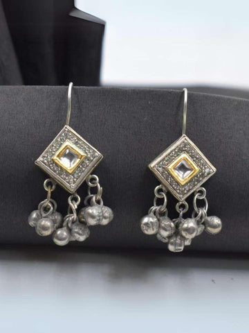 Ishhaara Dual Tone Diamond Ghungroo Earring