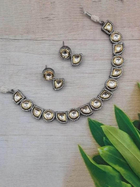 Ishhaara Dual Tonned Ad Kundan Set