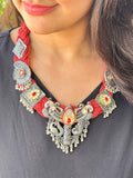 Ishhaara Earthbound Elegance Red Jute Necklace