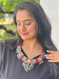 Ishhaara Earthbound Elegance Red Jute Necklace