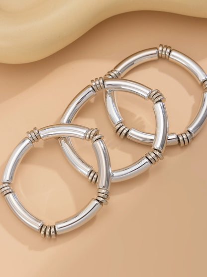 Ishhaara Elastic Coil Spring Bracelet Set Of Three