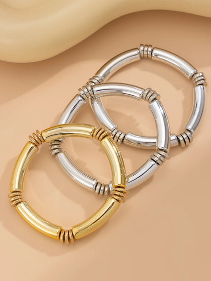 Ishhaara Elastic Coil Spring Bracelet Set Of Three