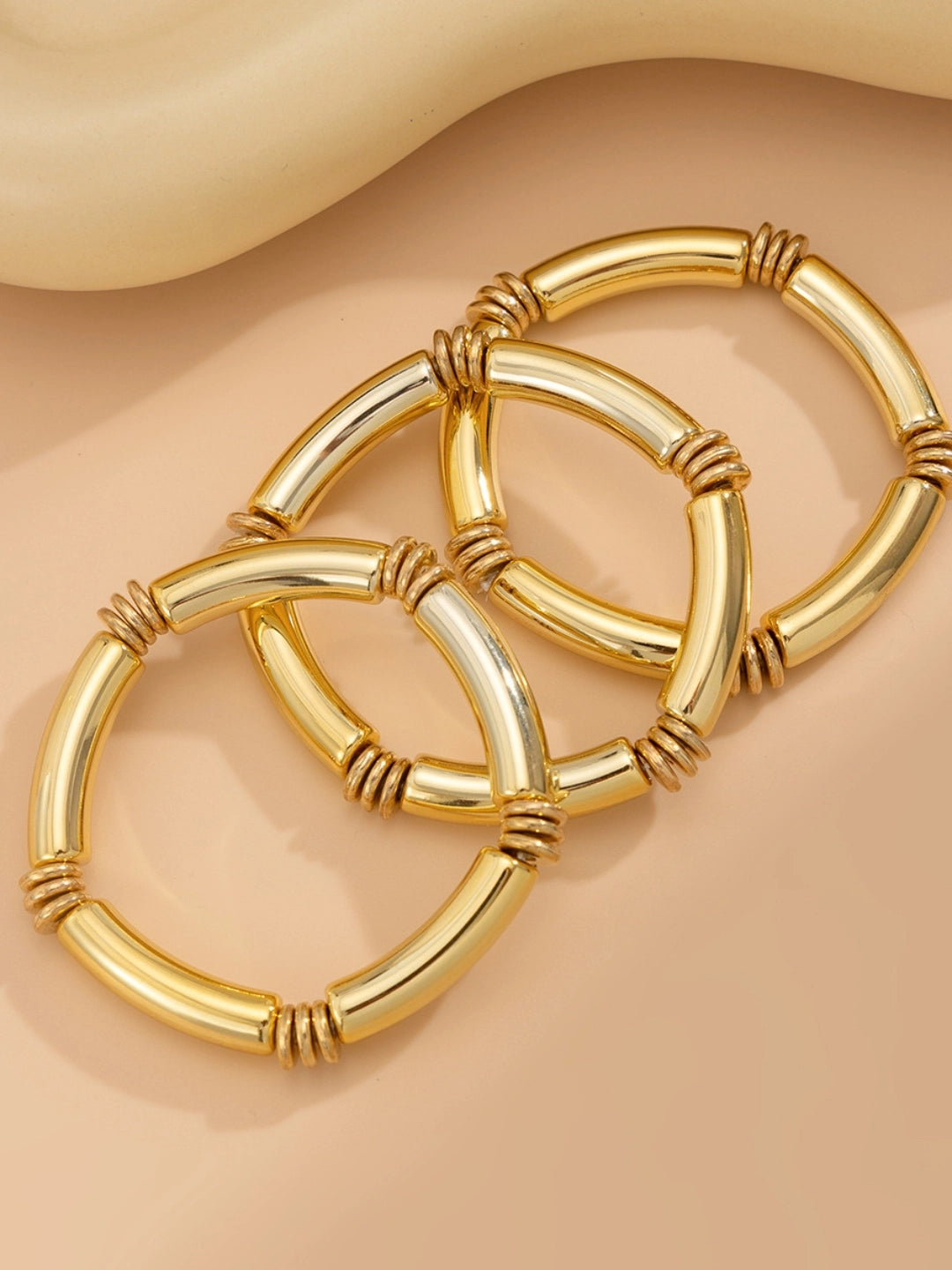 Ishhaara Elastic Coil Spring Bracelet Set Of Three