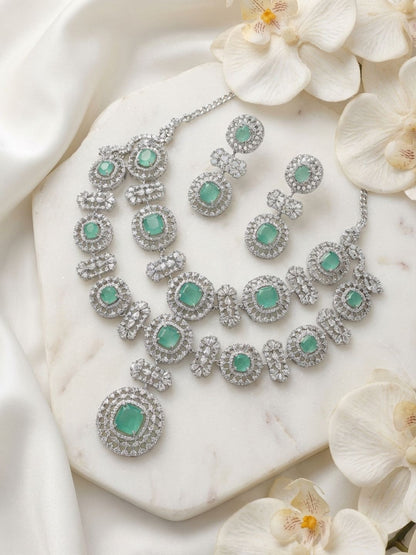 Ishhaara Elegant American Diamond Necklace Set