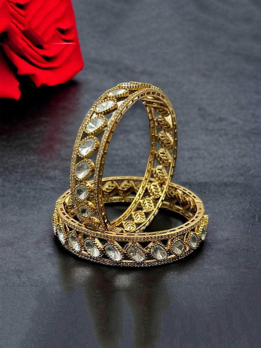 Ishhaara Elegant Designer Real Kundan Bangles