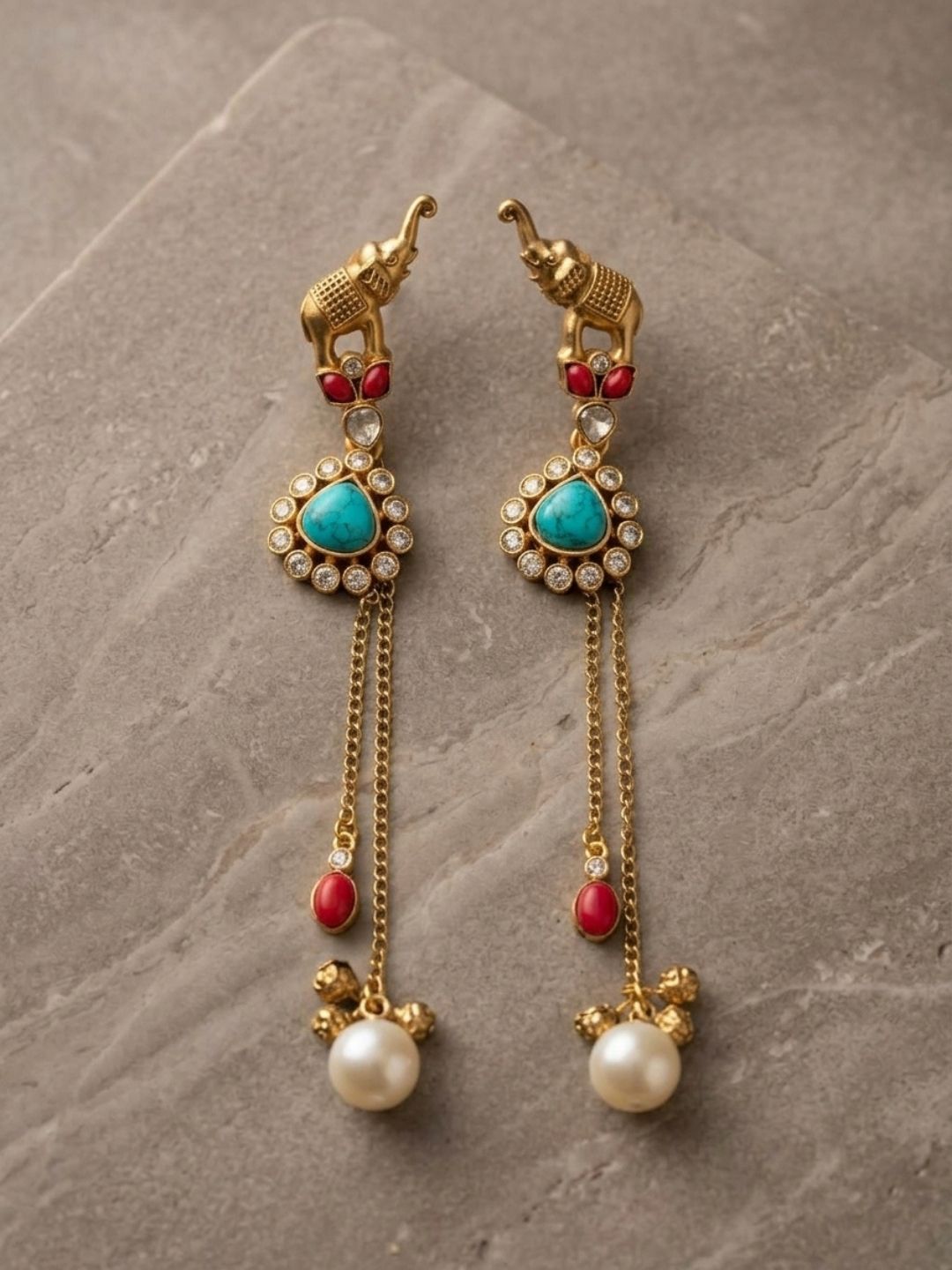 Ishhaara Elegant Elephant Designed Kashmiri Earrings