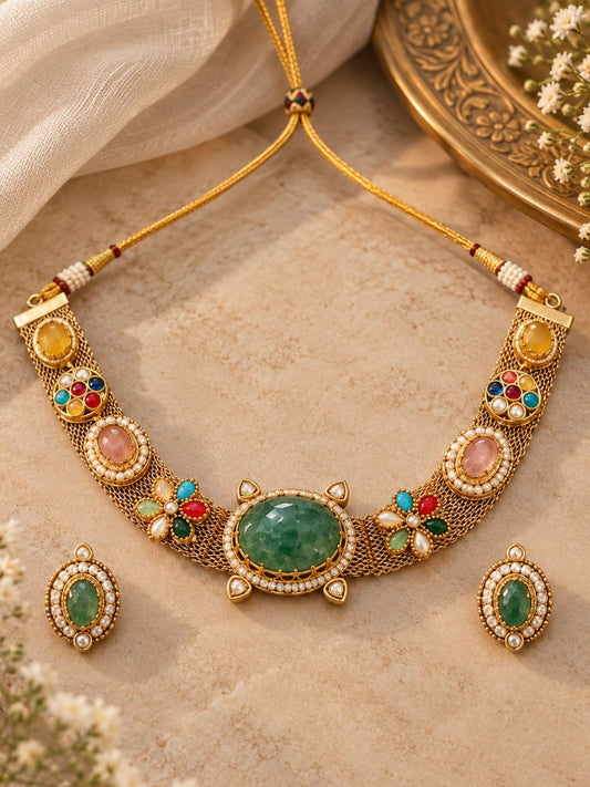 Ishhaara Elegant Meenakari Designer Statement Necklace