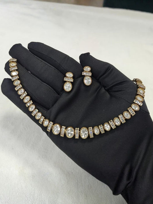 Ishhaara Elegant Polki Choker Necklace