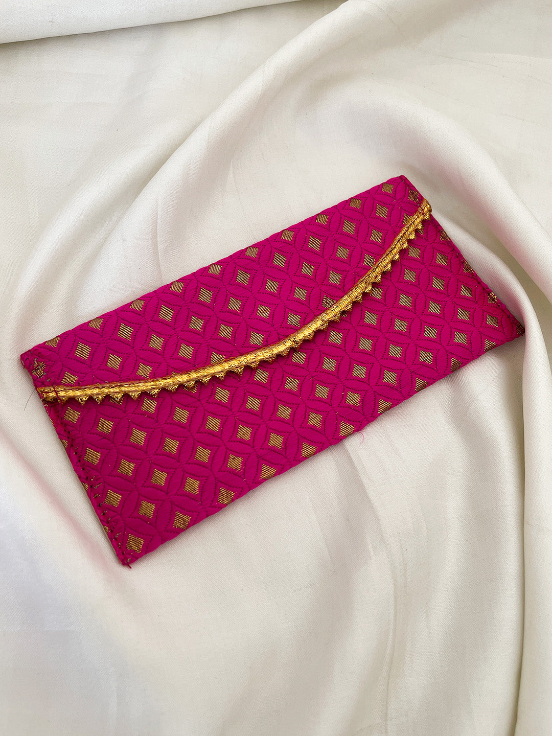 Ishhaara Embellished Patola Silk Envelope Clutches