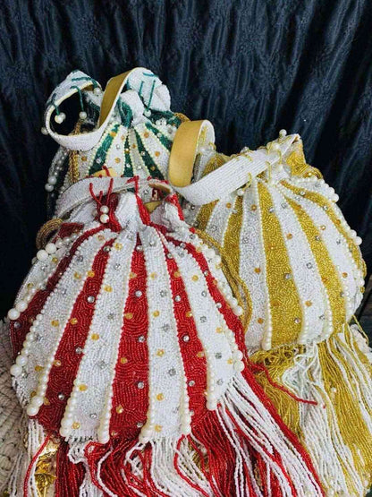 Ishhaara Embellished Pearl Potli Bag