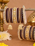 Ishhaara Embellished Velvet Bangles Bridal Chooda