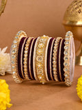 Ishhaara Embellished Velvet Bangles Bridal Chooda