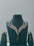 Ishhaara Emerald Green Designer Necklace Set