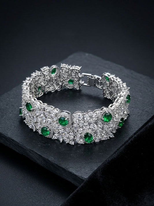 Ishhaara Emerald Green Gemstone Bracelet