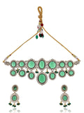Ishhaara Emerald Green Kundan Pearl Necklace Set