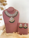 Ishhaara Emerald Green Meenakari Kundan Choker Necklace