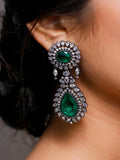 Ishhaara Emerald Statement Earring-Green