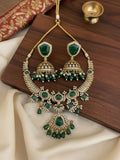 Ishhaara Emerald Stone Choker Necklace Set