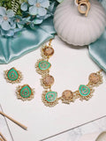 Ishhaara Enameling Pastel Filigree Design Choker Necklace