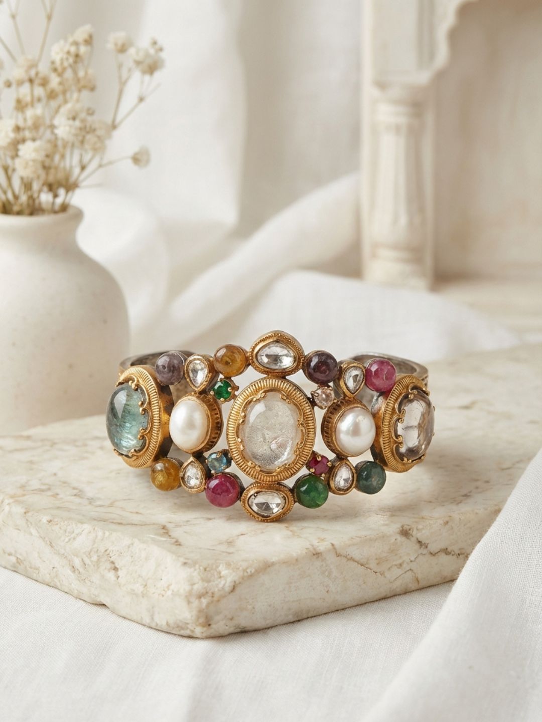 Ishhaara Ethereal Kaleidoscope Bespoke Kada Bracelet