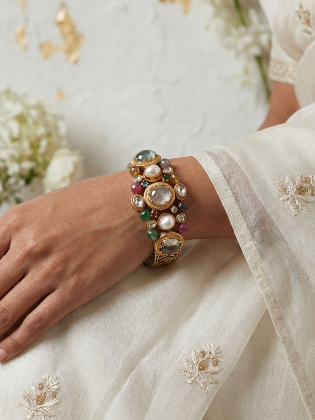 Ishhaara Ethereal Kaleidoscope Bespoke Kada Bracelet