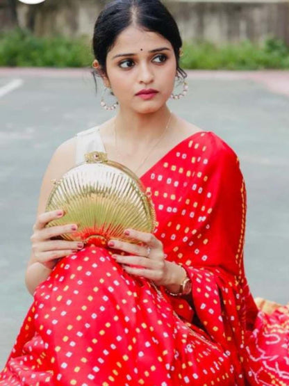 Ishhaara Ethnic Brass Bag In Shell Shape