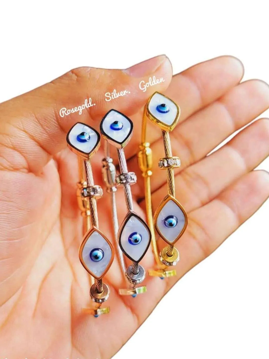 Ishhaara Evil Eye Mother Of Pearl Bracelet