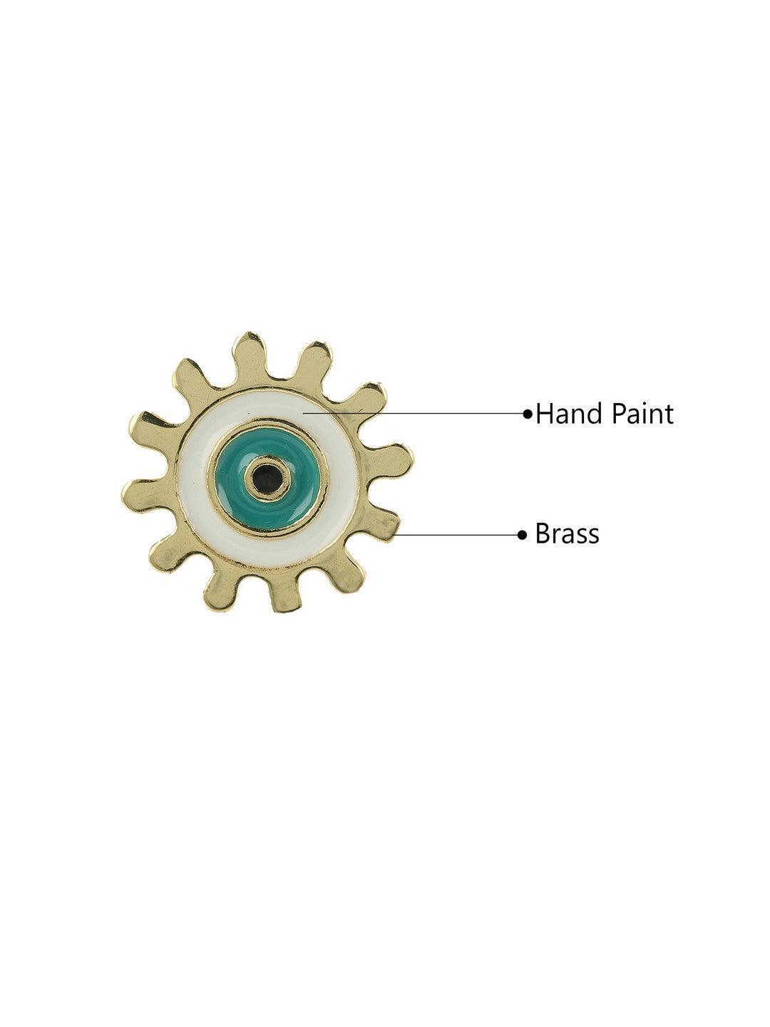 Ishhaara Evil Eye Round Stud Ivory