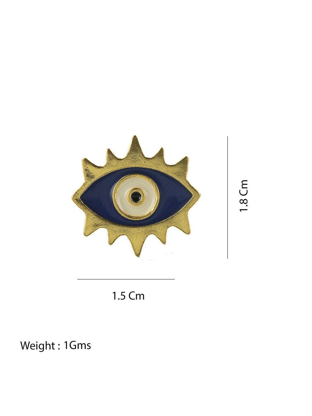 Ishhaara Evil Eye Stud Dark Blue