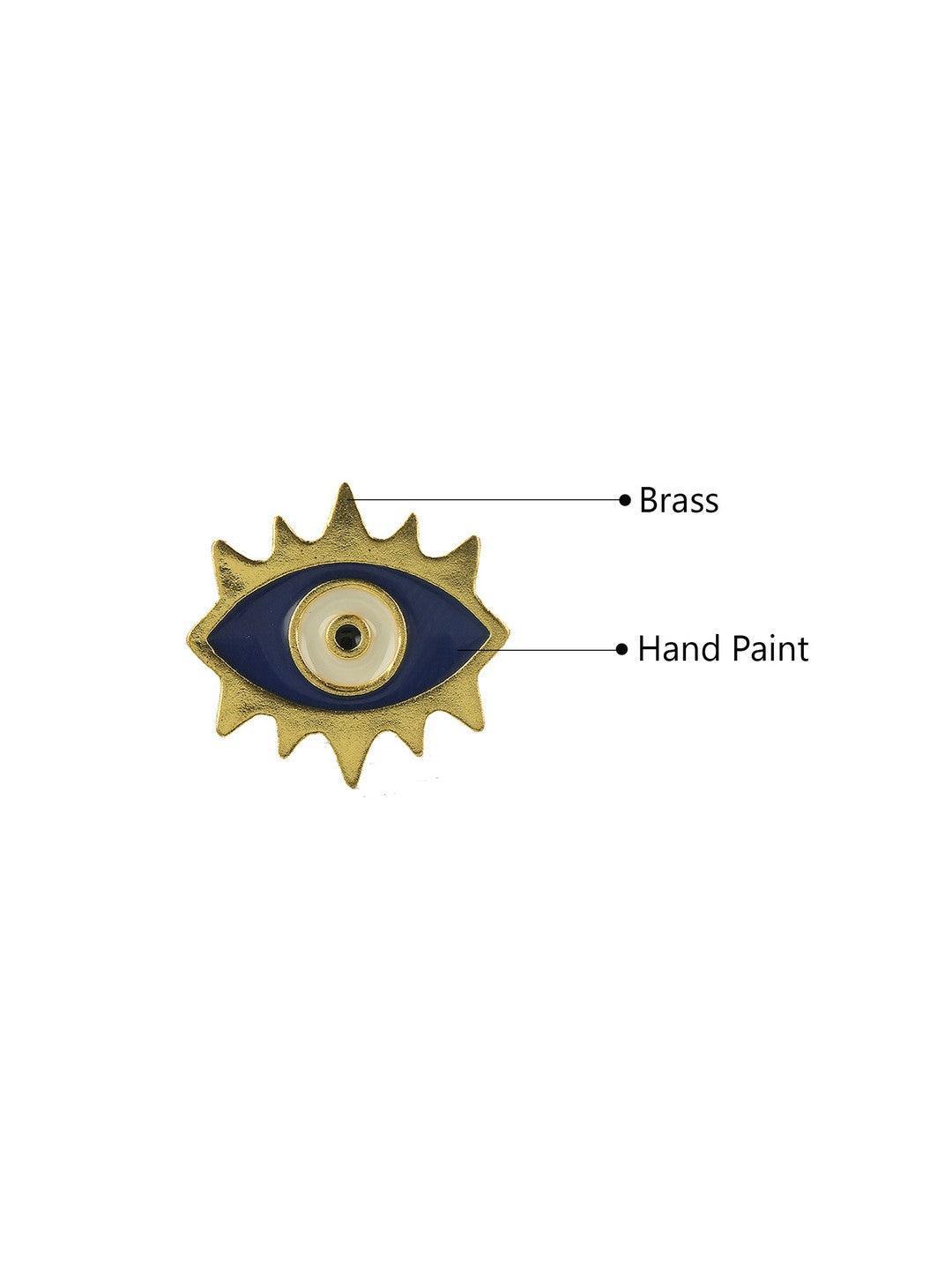 Ishhaara Evil Eye Stud Dark Blue