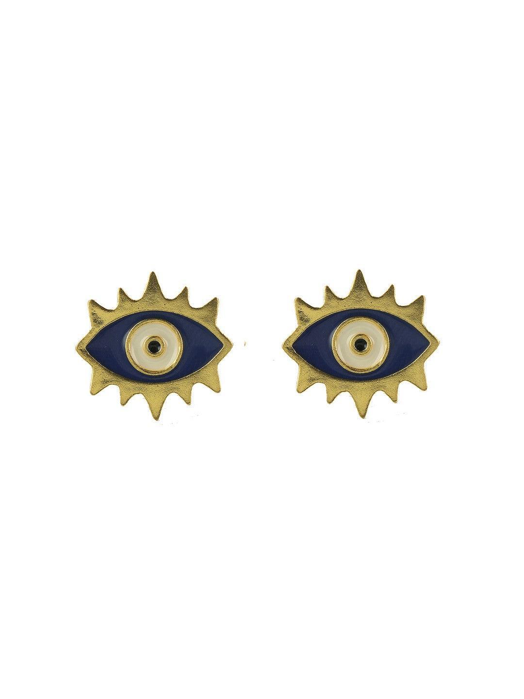 Ishhaara Evil Eye Stud Dark Blue