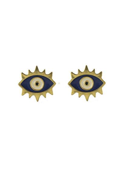 Ishhaara Evil Eye Stud Dark Blue