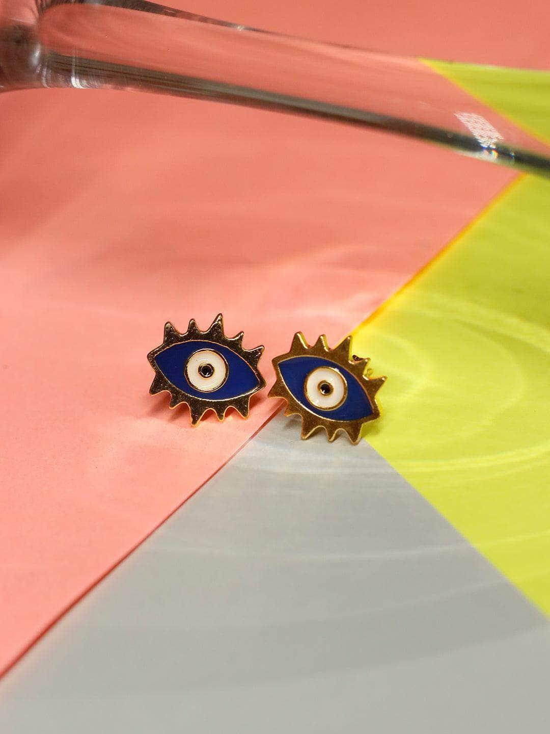 Ishhaara Evil Eye Stud Dark Blue