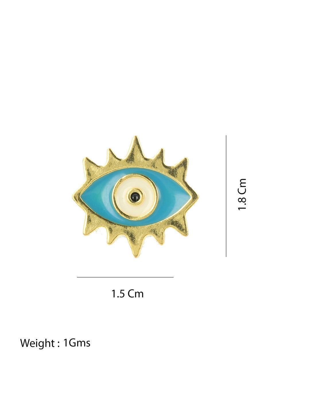 Ishhaara Evil Eye Stud Light Blue