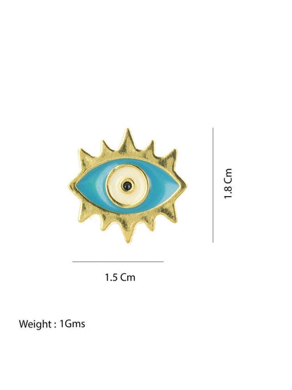 Ishhaara Evil Eye Stud Light Blue
