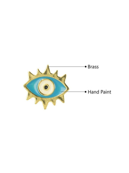 Ishhaara Evil Eye Stud Light Blue