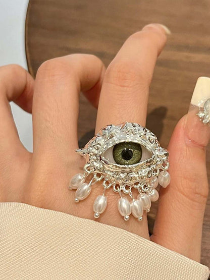 Ishhaara Evil Eye Tassel Ring