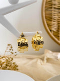 Ishhaara Exaggerated Gold Color Double Layer Hoop Earrings