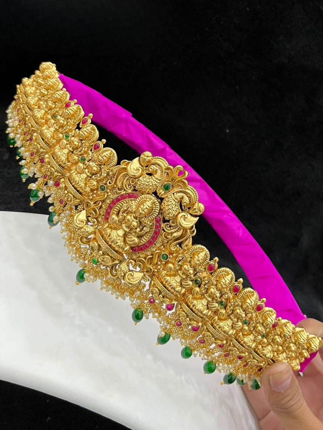 Ishhaara Exclusive Gold Plated Traditional Temple Hip Belt