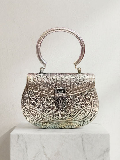 Ishhaara Exclusive Hand Carved High Quality German Silver Purse